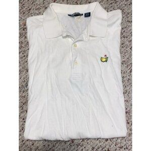 Vtg Y2K Masters Collection Augusta National Golf Mens White Polo Shirt Medium
